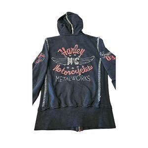 Harley Davidson Studded bling size XS zip up hoodie